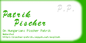 patrik pischer business card